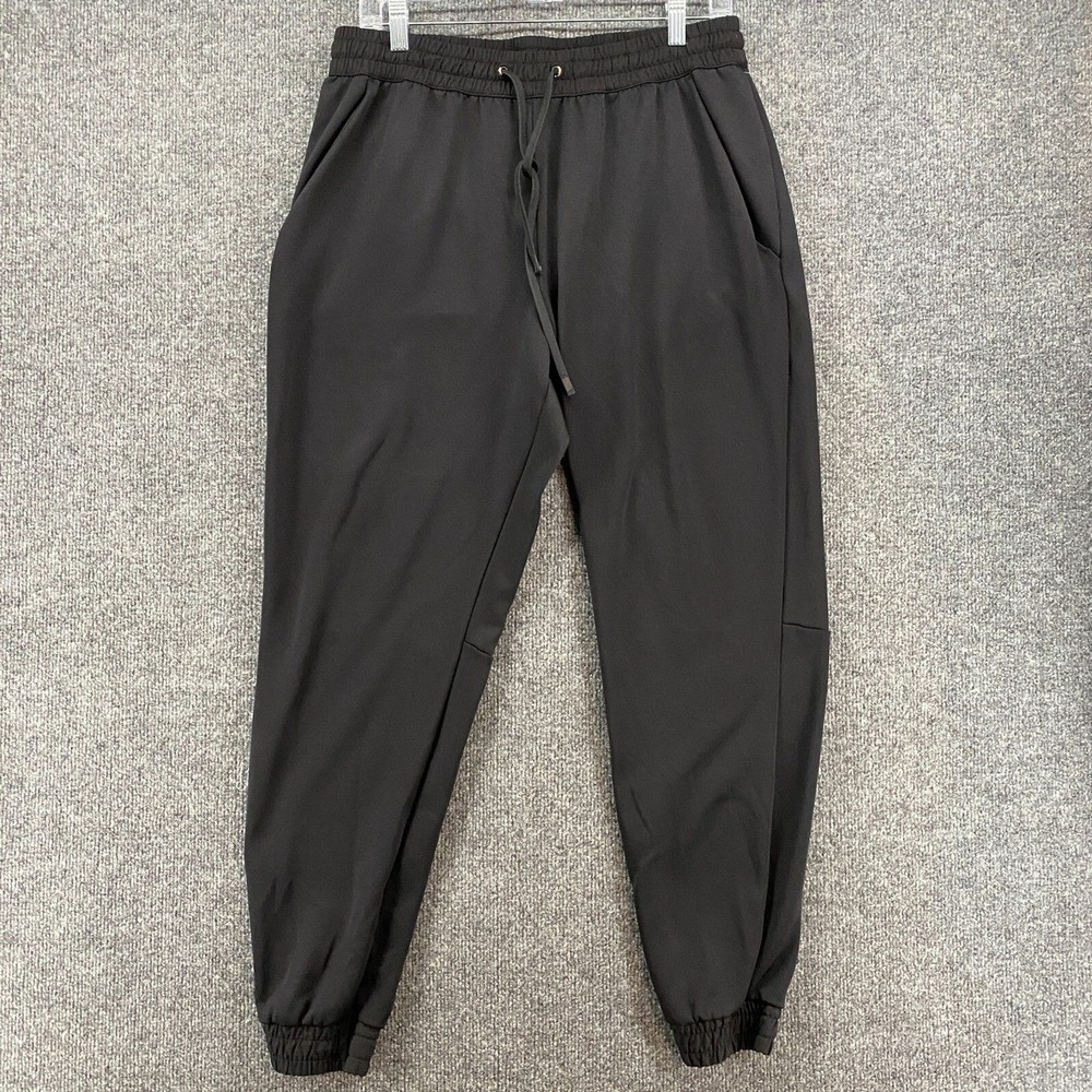 MSX Michael Strahan Joggers Womens L Tall Black Pull On Tapered Casual Lounge